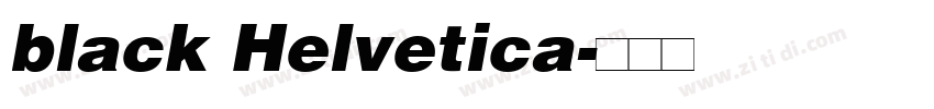 black Helvetica字体转换